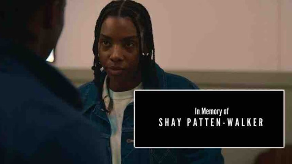 Picture of girl with brown skin and braids talking to their friend. Picture inside picture is from the credits. Says, "In Loving Memory of Shay Patten Walker"